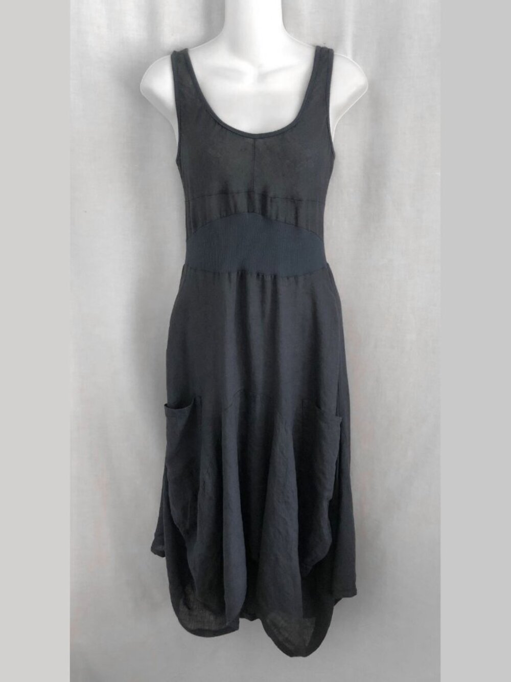 Inizio Linen Magic Dress Asymmetric Hem